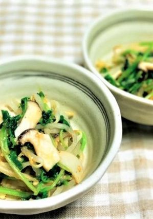 簡単！エリンギと豆苗のごま酢和え-レシピのメイン写真