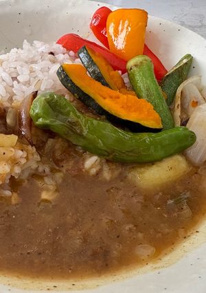 出汁がらで作る肉なし夏野菜カレー-レシピのメイン写真