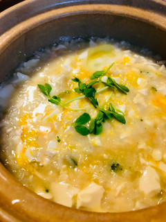 鍋の〆●ミニ豆腐と玉子の雑炊-レシピのメイン写真