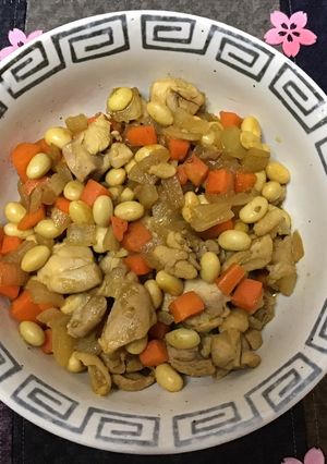 比較的簡単！鶏肉と大豆のカレー風味-レシピのメイン写真