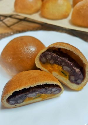 ★低糖質‼おからで作るかぼちゃ粒あんパン-レシピのメイン写真