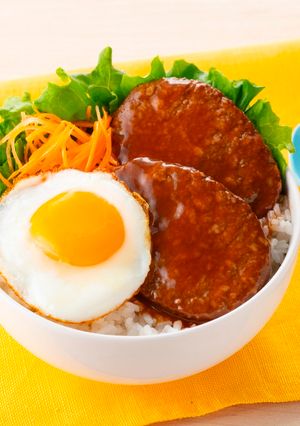 Wチキンハンバーグのロコモコ-レシピのメイン写真
