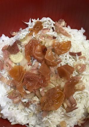 ★加熱不要★胡麻油風味の茗荷しらす丼-レシピのメイン写真