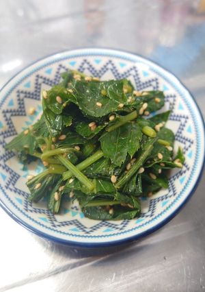 レンジで簡単！明日葉の胡麻和え-レシピのメイン写真