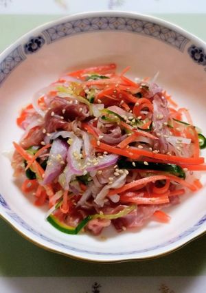 簡単正月お節!余った野菜たっぷりカラフルなます-レシピのメイン写真