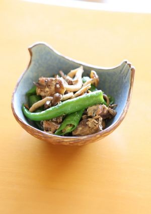 万願寺とうがらしとサバ缶の炒め物-レシピのメイン写真
