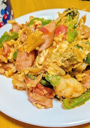 ウィンナーソーセージのピーマンたまご炒め-レシピのメイン写真