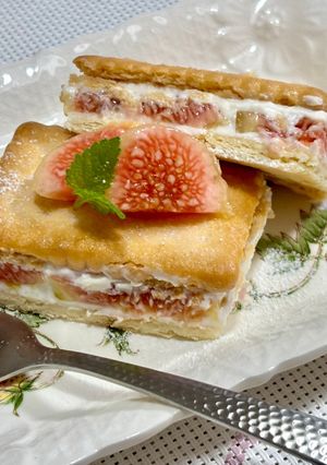 グリークヨーグルトと♡いちじくのサンドケーキ♪-レシピのメイン写真