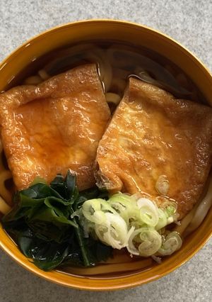 レンチンだけ♪で作るキツネうどん-レシピのメイン写真