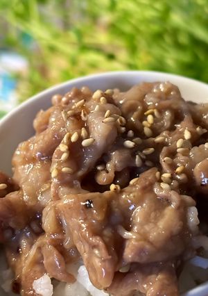 ご飯がススム☆豚バラの焼き豚丼☆簡単☆-レシピのメイン写真