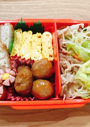 ビーフン弁当、高一娘へ-レシピのメイン写真