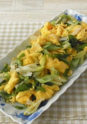 シンプル旨し!ふんわり卵と長ネギの炒め物-レシピのメイン写真