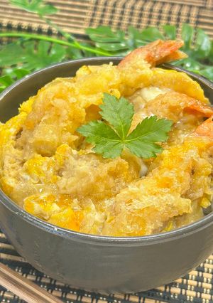 海老天ぷらの卵とじ丼-レシピのメイン写真