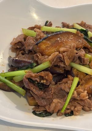 小松菜と牛肉、なすのオイスター炒め-レシピのメイン写真