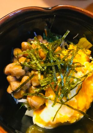 毎日の納豆●スクランブルエッグ添え-レシピのメイン写真