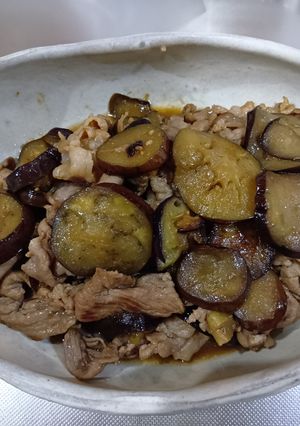 茄子と豚肩ロースのWタレこってり炒め-レシピのメイン写真