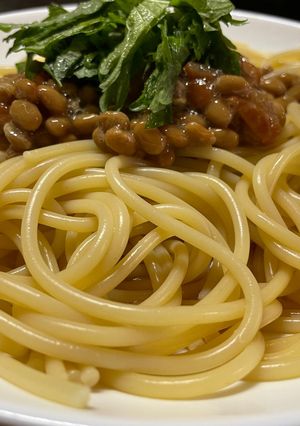 大葉納豆パスタ-レシピのメイン写真