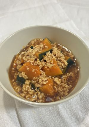 【学校給食】かぼちゃのそぼろあんかけ-レシピのメイン写真