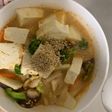 お一人様梅ウスタークリーム味豆腐野菜炒め