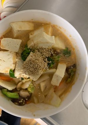 お一人様梅ウスタークリーム味豆腐野菜炒め-レシピのメイン写真