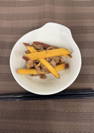 食欲の秋！さつまいもと牛肉のしぐれ煮-レシピのメイン写真