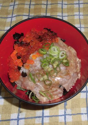 絶品！す○家のいくらまぐろたたき丼-レシピのメイン写真