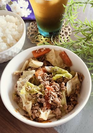 合挽き肉で作る♡冷蔵庫野菜のごちそう炒め-レシピのメイン写真