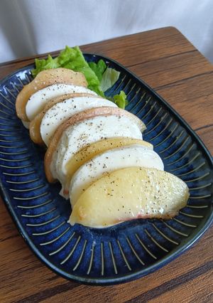カプレーゼ風の前菜☆桃＆モッツァレラ♪-レシピのメイン写真