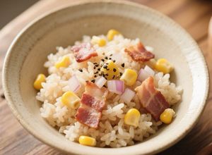ベーコンとコーンの洋風炊き込みごはん-レシピのメイン写真