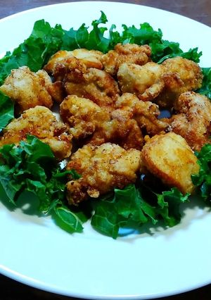青梅塩麹漬けの鶏の唐揚げ　カリーノケール-レシピのメイン写真