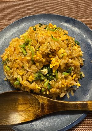 鰹節が決めて！大根の葉の漬けもの炒飯-レシピのメイン写真