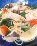 簡単！たらとほうれん草のパスタ