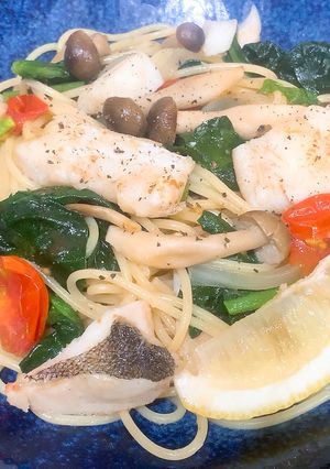 簡単！たらとほうれん草のパスタ-レシピのメイン写真