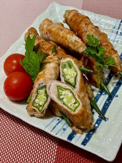 オクラの豚肉巻き♪-レシピのメイン写真