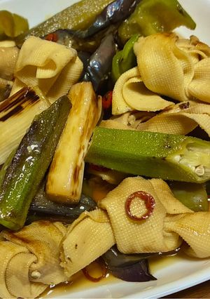 豆腐皮結入り 夏野菜の焼き浸し-レシピのメイン写真