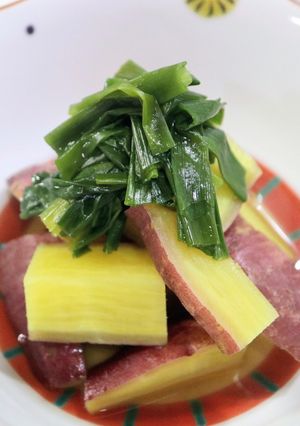 Anyday さつまいもと九条ネギの煮物-レシピのメイン写真