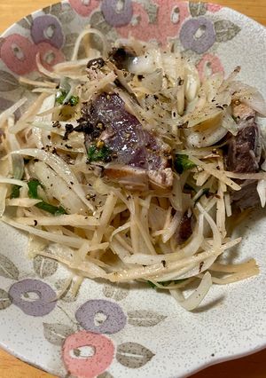 カツオのたたき　新生姜と玉ねぎのサラダ-レシピのメイン写真