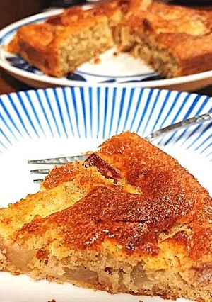 ミコばあばのスキレットで米粉リンゴケーキ-レシピのメイン写真