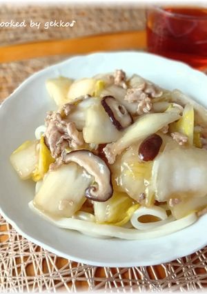 とろみ白菜うどん-レシピのメイン写真