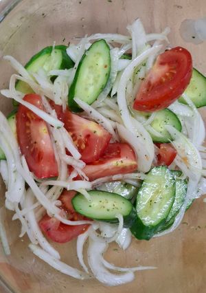 さっぱり新玉ねぎの野菜サラダ-レシピのメイン写真