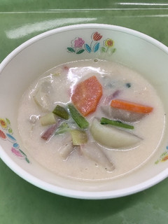 かぶねぎクリームスープ【柏市学校給食】-レシピのメイン写真
