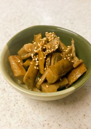 たたきごぼうのパイタンスープ煮-レシピのメイン写真