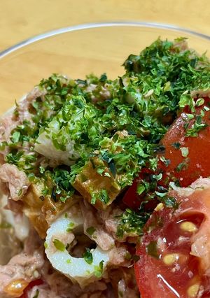 和えるだけ♪ツナトマトちくわサラダ-レシピのメイン写真
