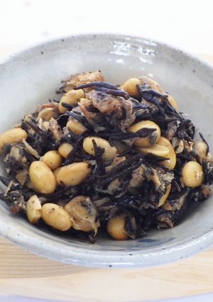 魚缶とひじきと大豆の煮物風-レシピのメイン写真