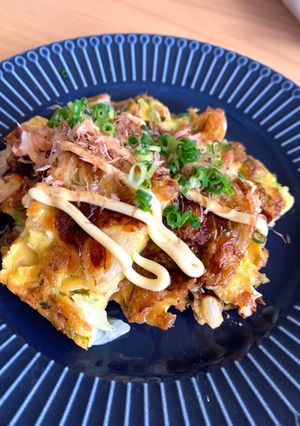 白菜とベビーホタテのお好み焼き-レシピのメイン写真