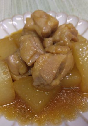 大根と鶏もも肉の照り照り煮♪-レシピのメイン写真