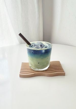 ブルー抹茶ラテ-レシピのメイン写真