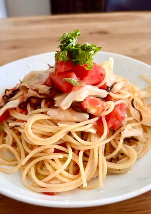 簡単☆塩昆布とキャベツのペペロンチーノ風-レシピのメイン写真