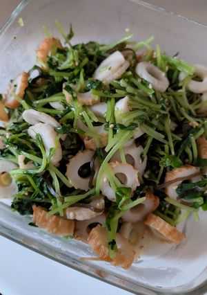 豆苗とちくわのナムル風-レシピのメイン写真