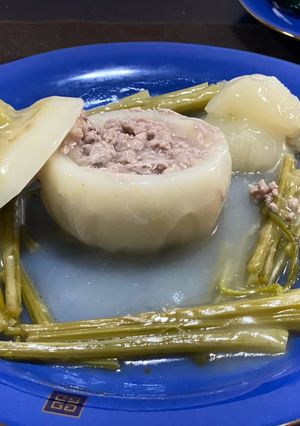 だし香る！カブの和風肉詰め白あんかけ-レシピのメイン写真
